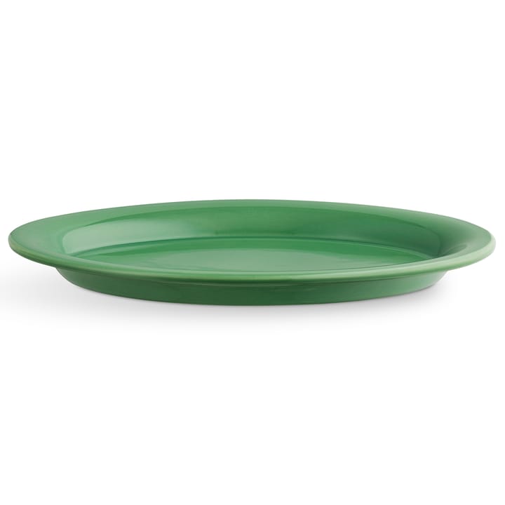 Ursula oval tallerken 22x33 cm - mørkegrønn - Kähler