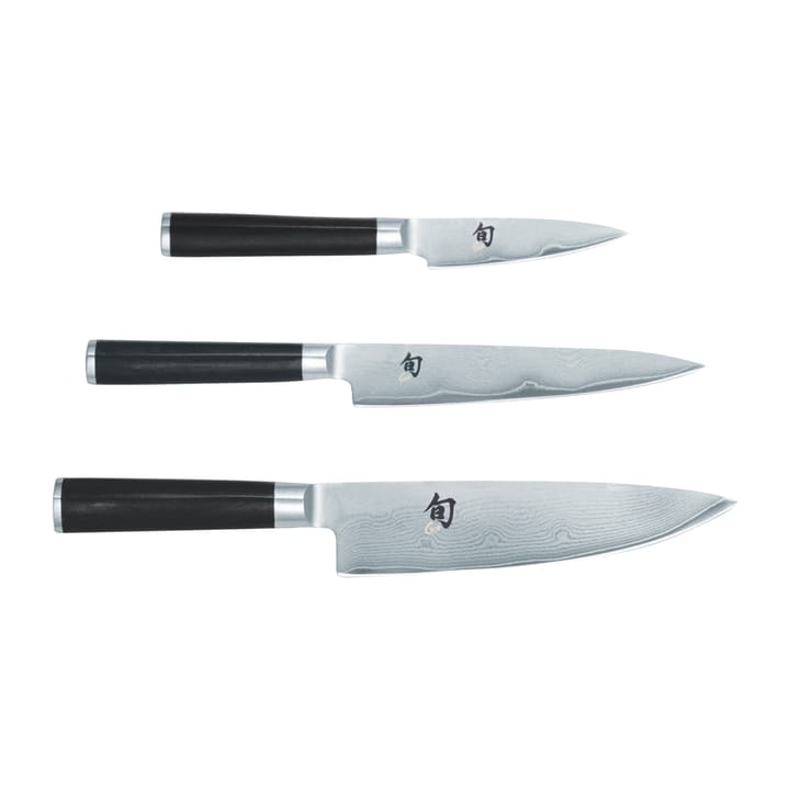 Kai Shun Classic knivsett 3 deler - Krom-svart - KAI