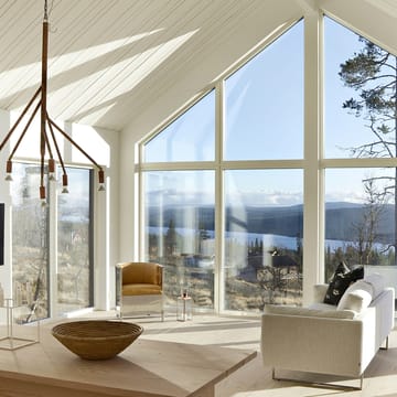 Aluminium lenestol polert - Lær tärnsjö natur-bøk - Källemo