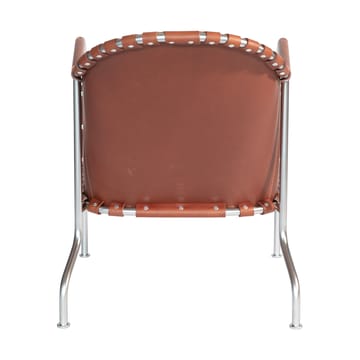 Bruno lenestol - Lær brun vintage-matt chrome - Källemo