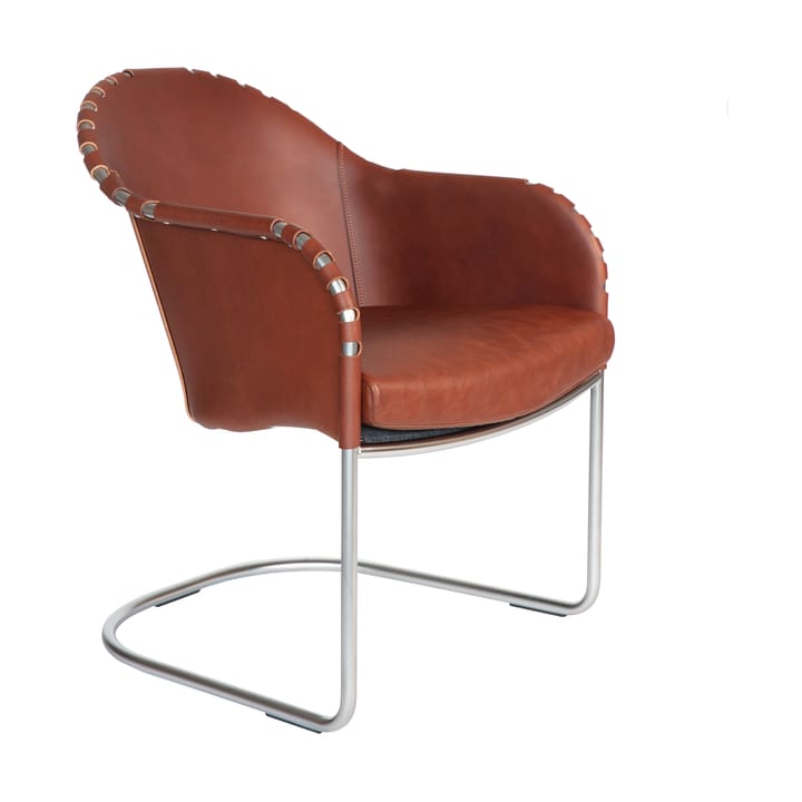 Ingo V.I.P lenestol - Lær brun vintage-matt chrome - Källemo