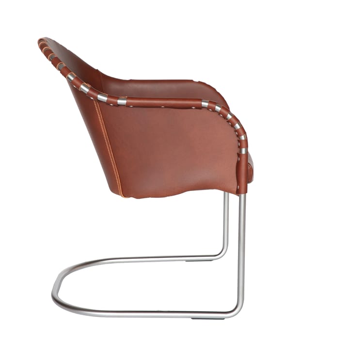 Ingo V.I.P lenestol, Lær brun vintage-matt chrome Källemo