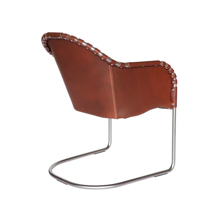 Ingo V.I.P lenestol, Lær brun vintage-matt chrome Källemo
