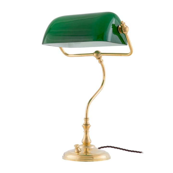 Energismart bordlampe - Messing-grønn - Karlskrona Lampfabrik