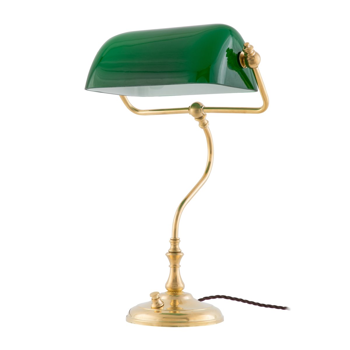 Bilde av Karlskrona Lampfabrik Energismart bordlampe Messing-grønn