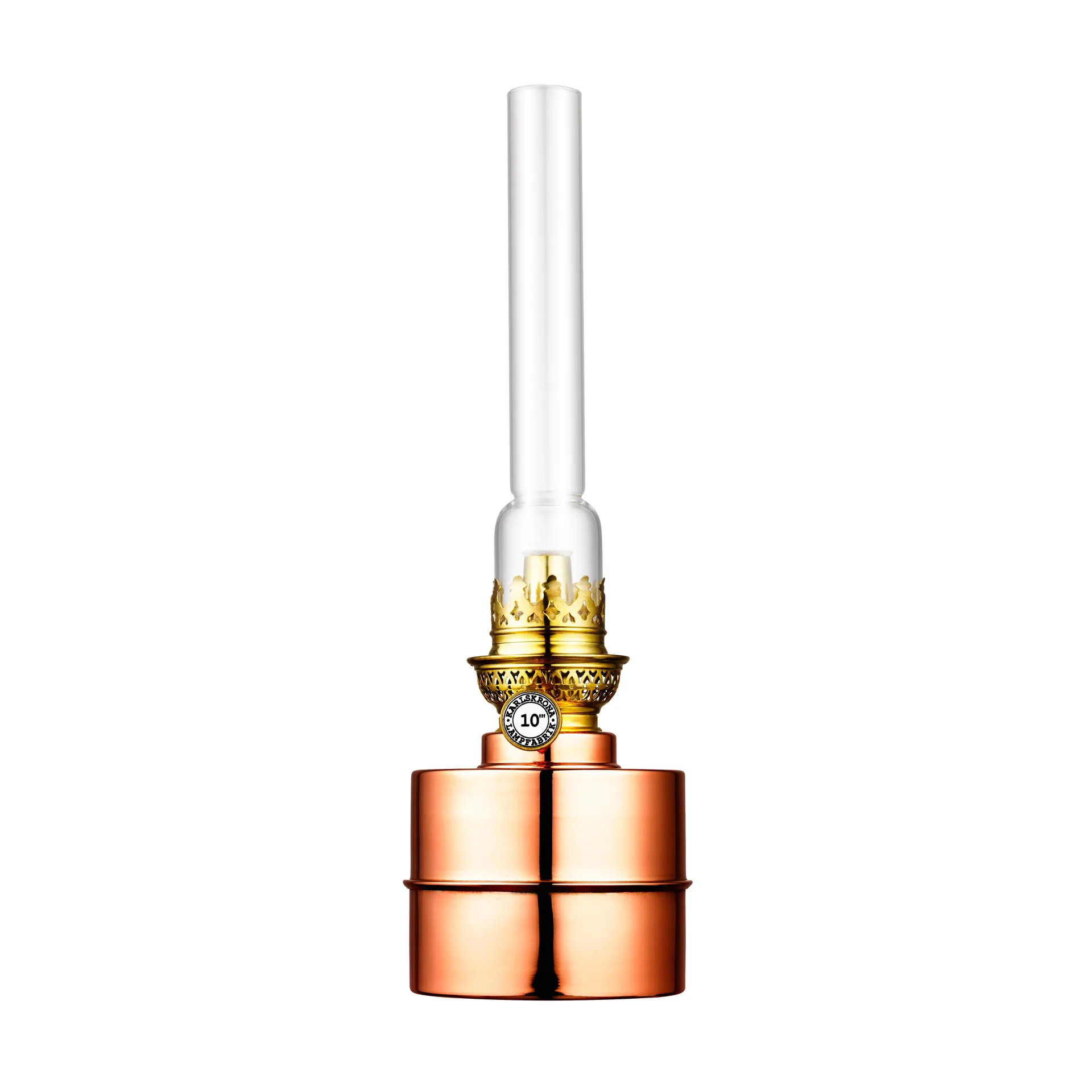 Flaggskär fotogenlampe, kobber Karlskrona Lampfabrik