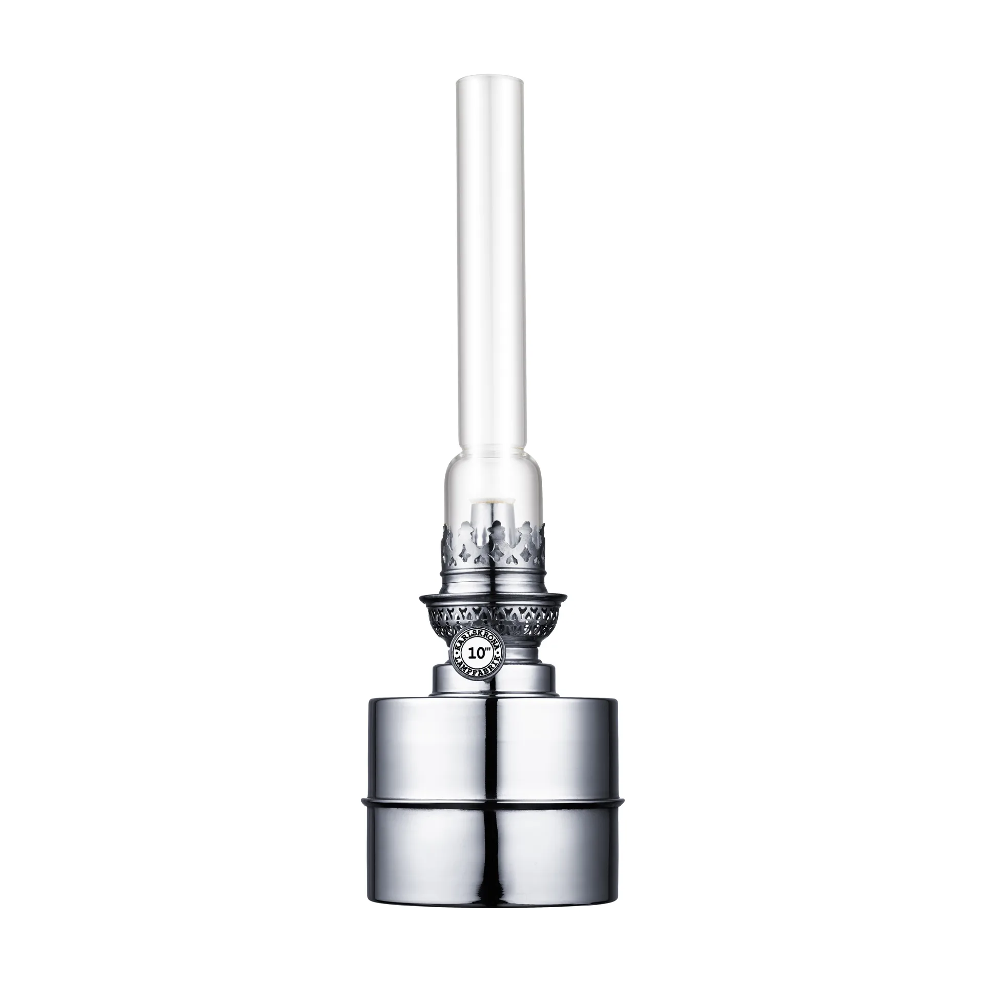 Flaggskär fotogenlampe, nikkel Karlskrona Lampfabrik