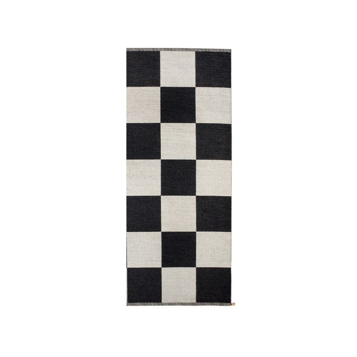 Checkerboard Icon gulvteppe 85x200 cm - Midnight black - Kasthall