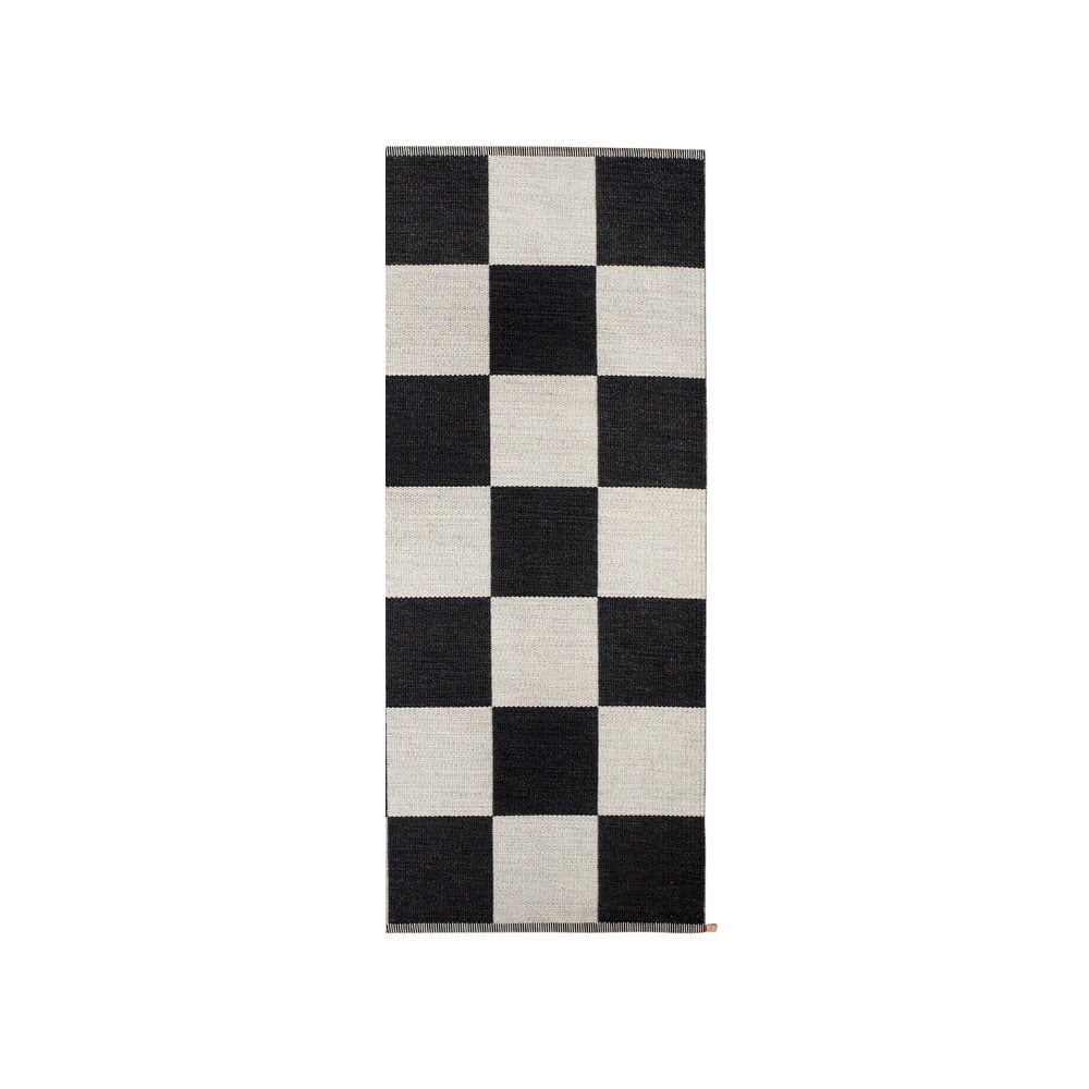 Bilde av Kasthall Checkerboard Icon gulvteppe 85x200 cm Midnight black