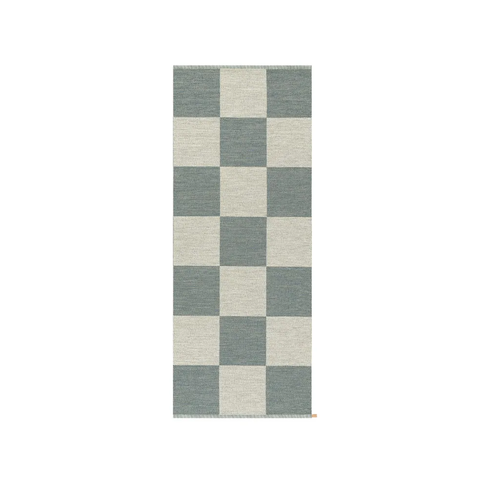 Checkerboard Icon gulvteppe 85x200 cm, Polarized Blue Kasthall
