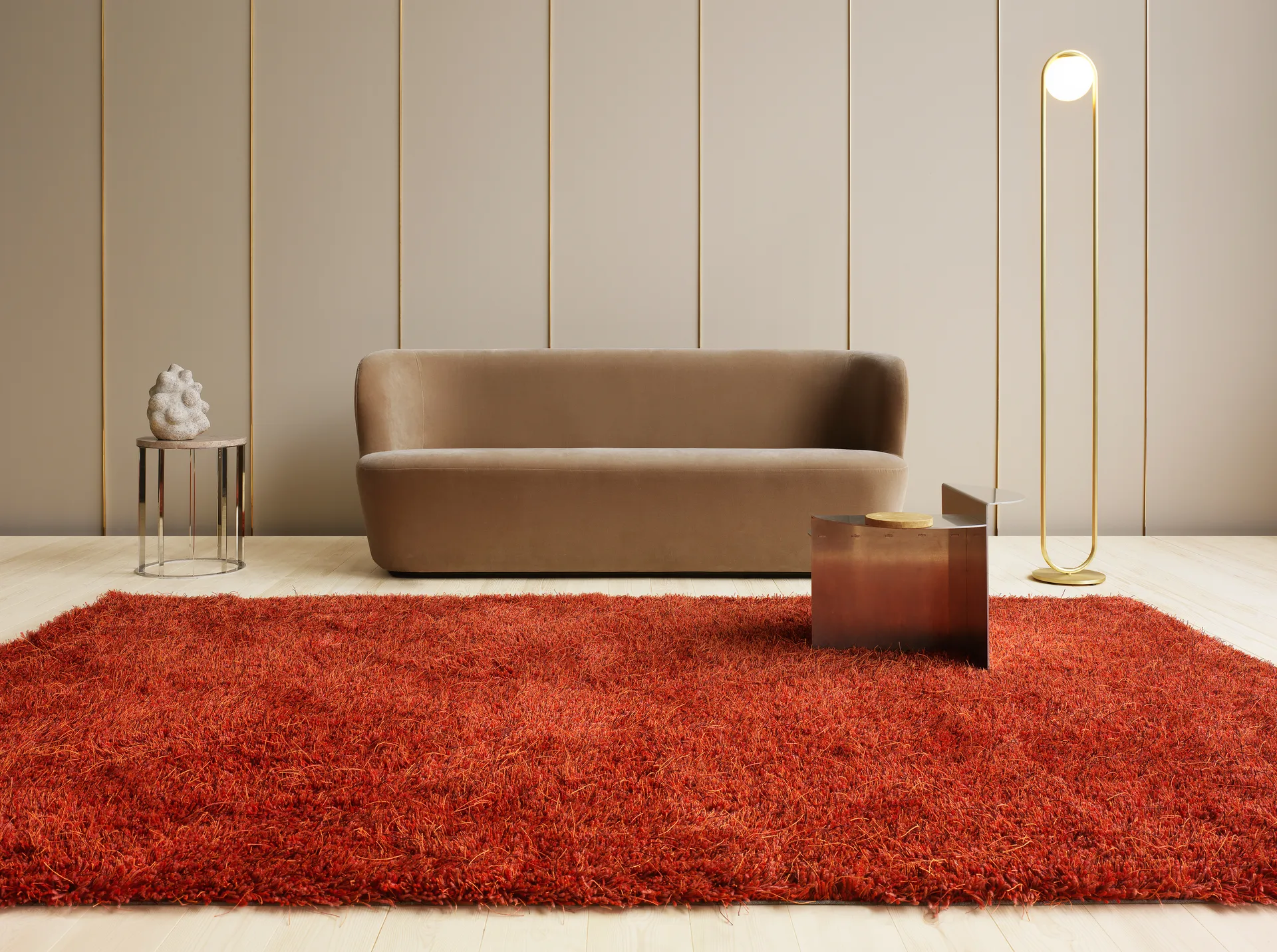 Moss gulvteppe 170x240 cm, Deep coral Kasthall