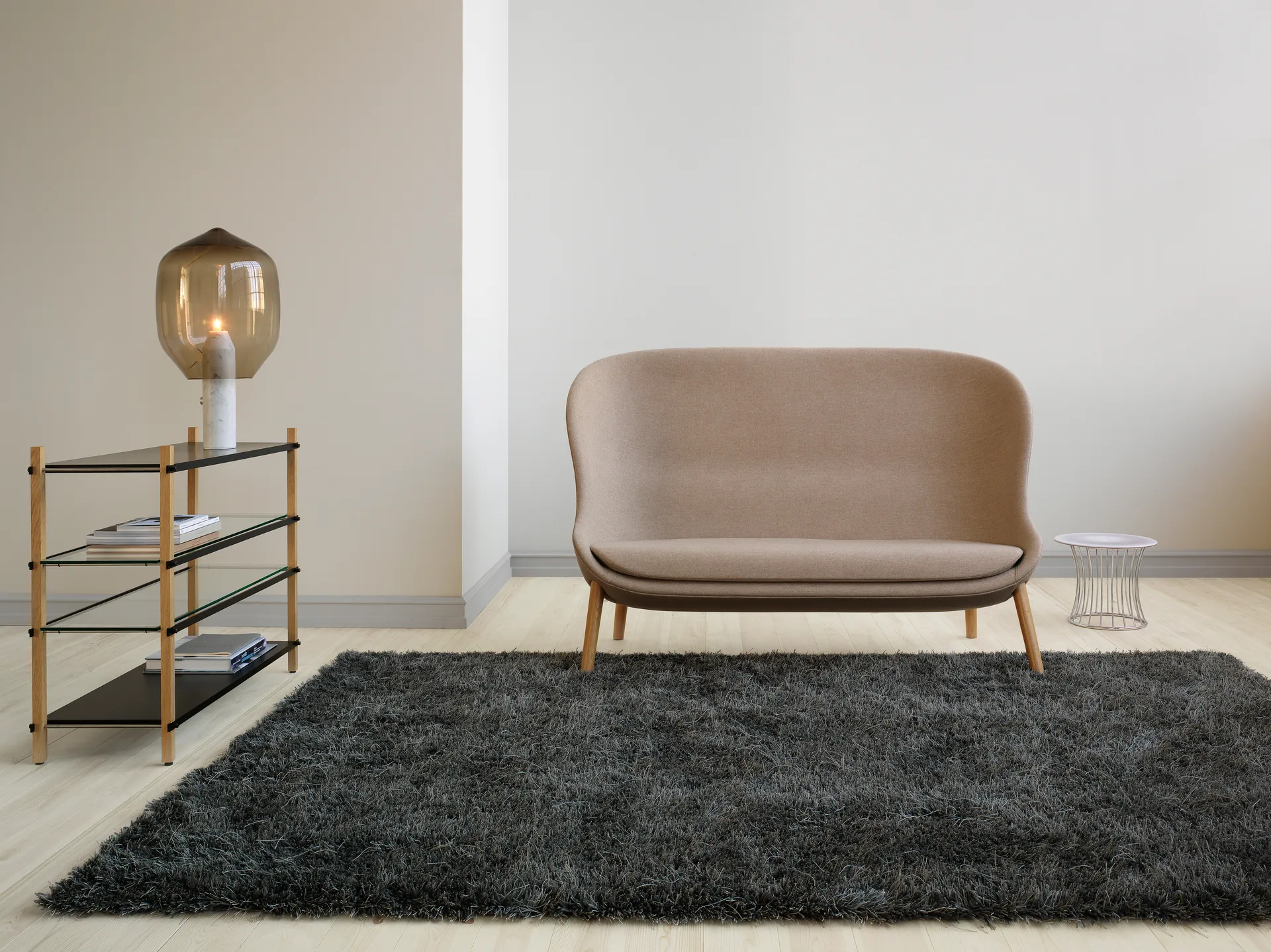 Moss gulvteppe 170x240 cm, Nickel grey Kasthall