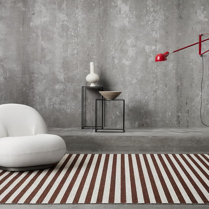 Narrow Stripe Icon entréteppe , Red clay 240 x 160 cm Kasthall