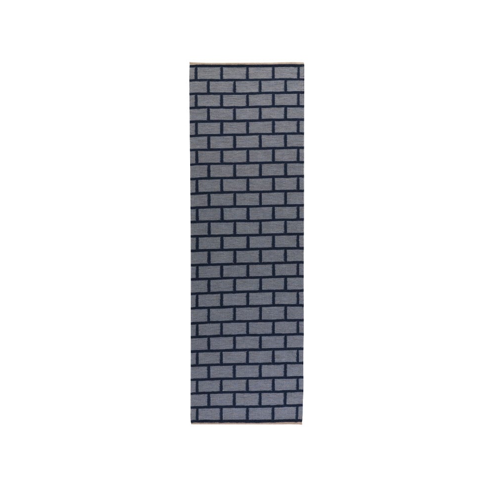Bilde av Kateha Brick entréteppe blue 80 x 250 cm