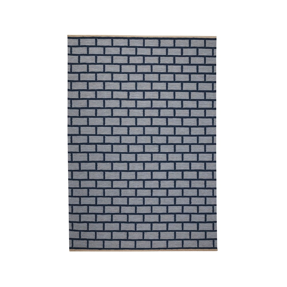 Bilde av Kateha Brick teppe Blue 200 x 300 cm