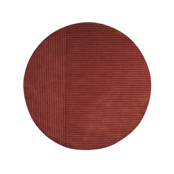 Dunes Straight teppe rundt - dusty red, 200 cm - Kateha