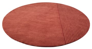 Dunes Straight teppe rundt - dusty red, 220 cm - Kateha