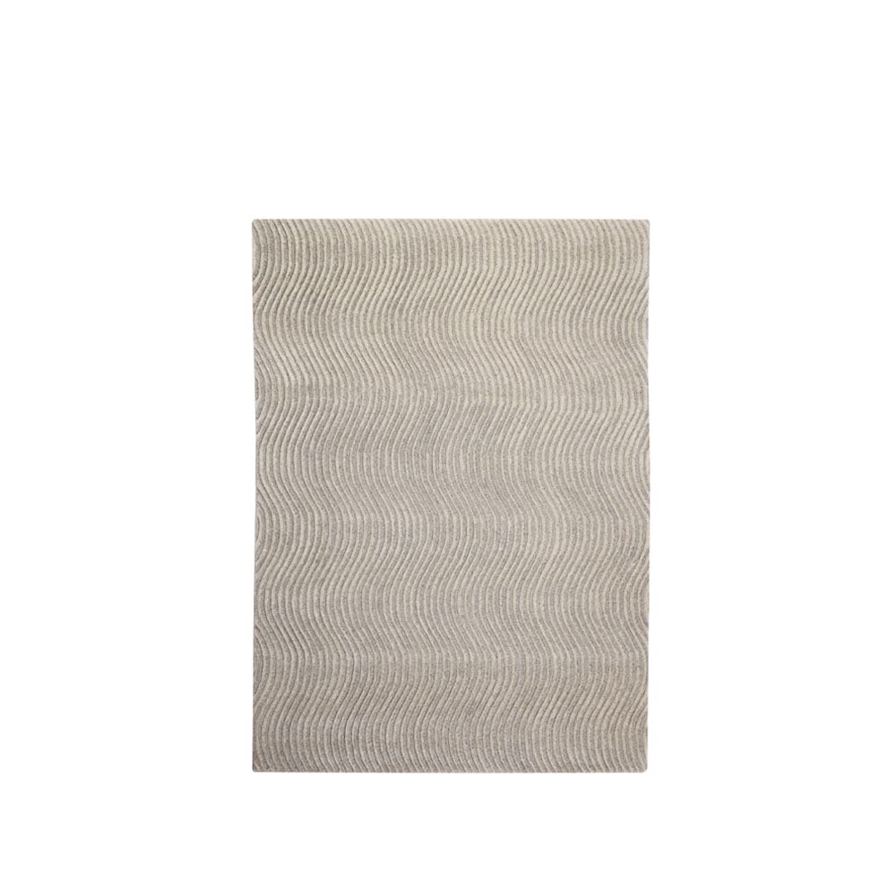 Bilde av Kateha Dunes Wave teppe light grey 170 x 240 cm