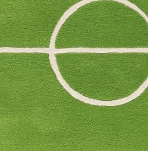 Football gulvteppe - grønn 120x180 cm - Kateha