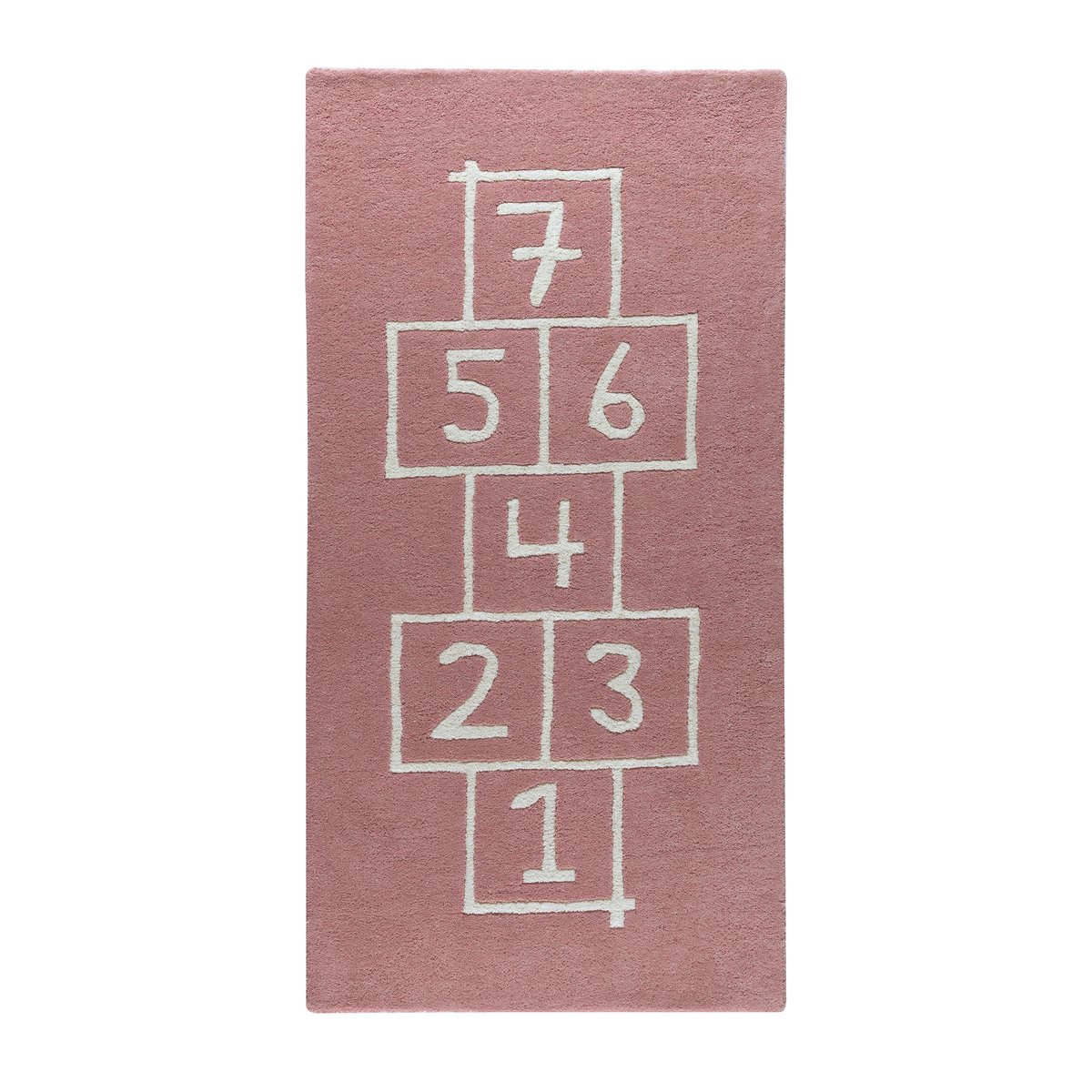 Hopscotch gulvteppe (barn) rosa