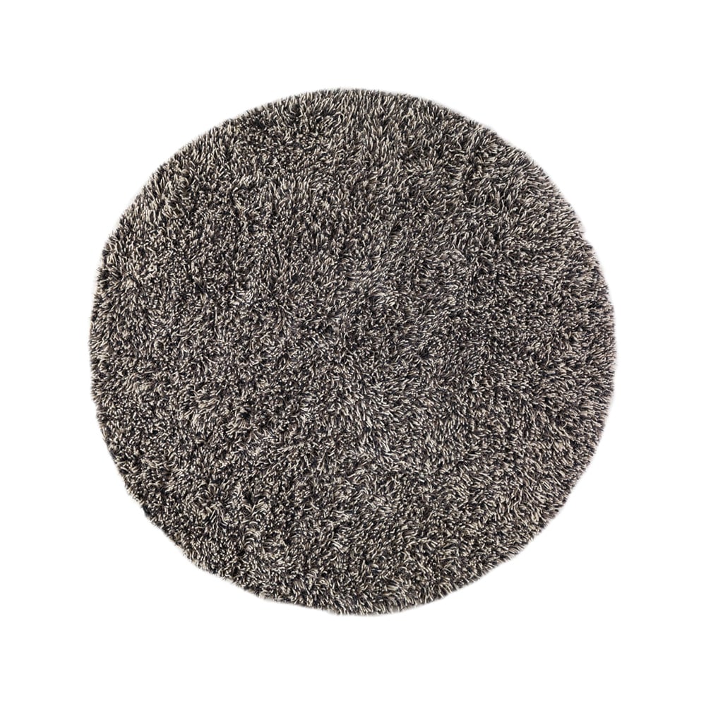Bilde av Kateha Shaggy teppe rundt white/charcoal 220 cm