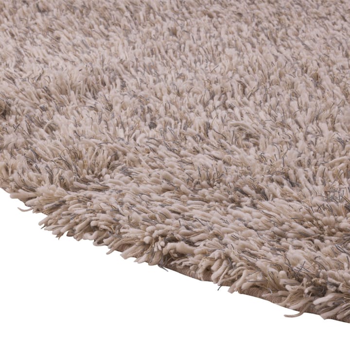 Shaggy teppe rundt, white/grey, 220 cm Kateha
