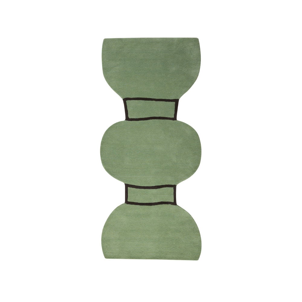 Bilde av Kateha Silhouette figure teppe dusty green 110 x 240 cm