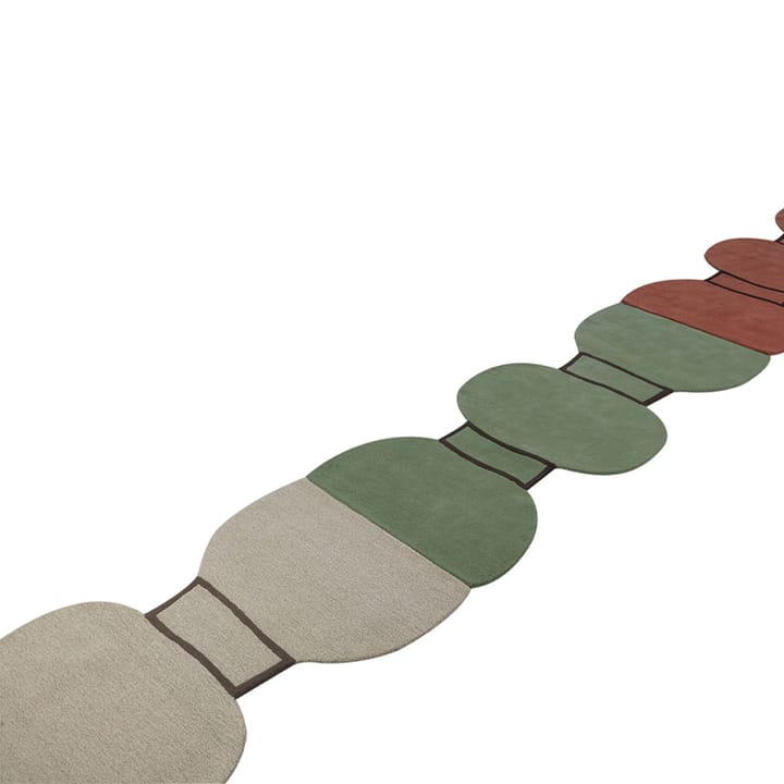 Silhouette figure teppe, dusty red, 110 x 240 cm Kateha