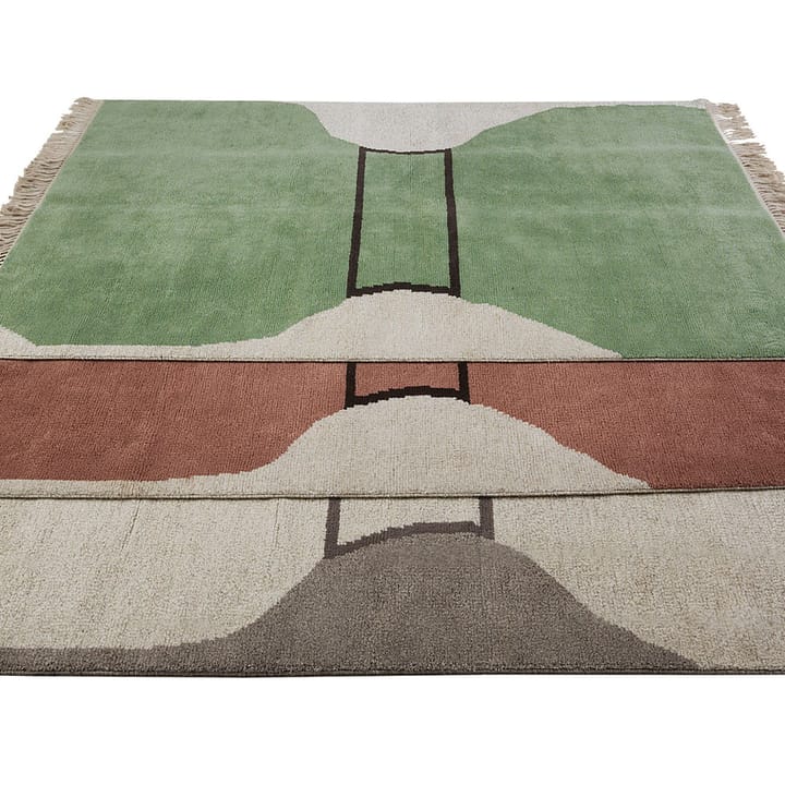 Silhouette flossa teppe - dusty green, 200 x 300 cm - Kateha