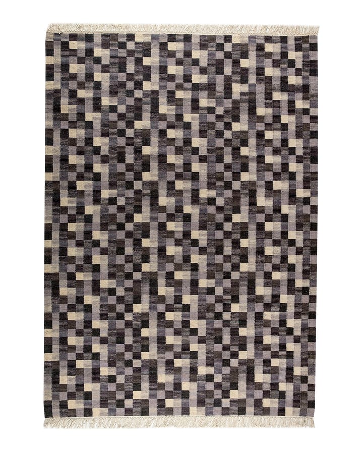Small box håndvevd gulvteppe, grå - 240x170 - Kateha