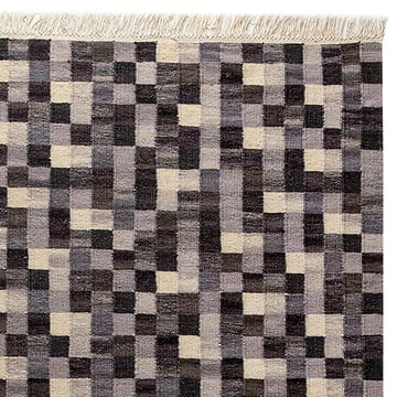 Small box håndvevd gulvteppe, grå - 350x250 - Kateha