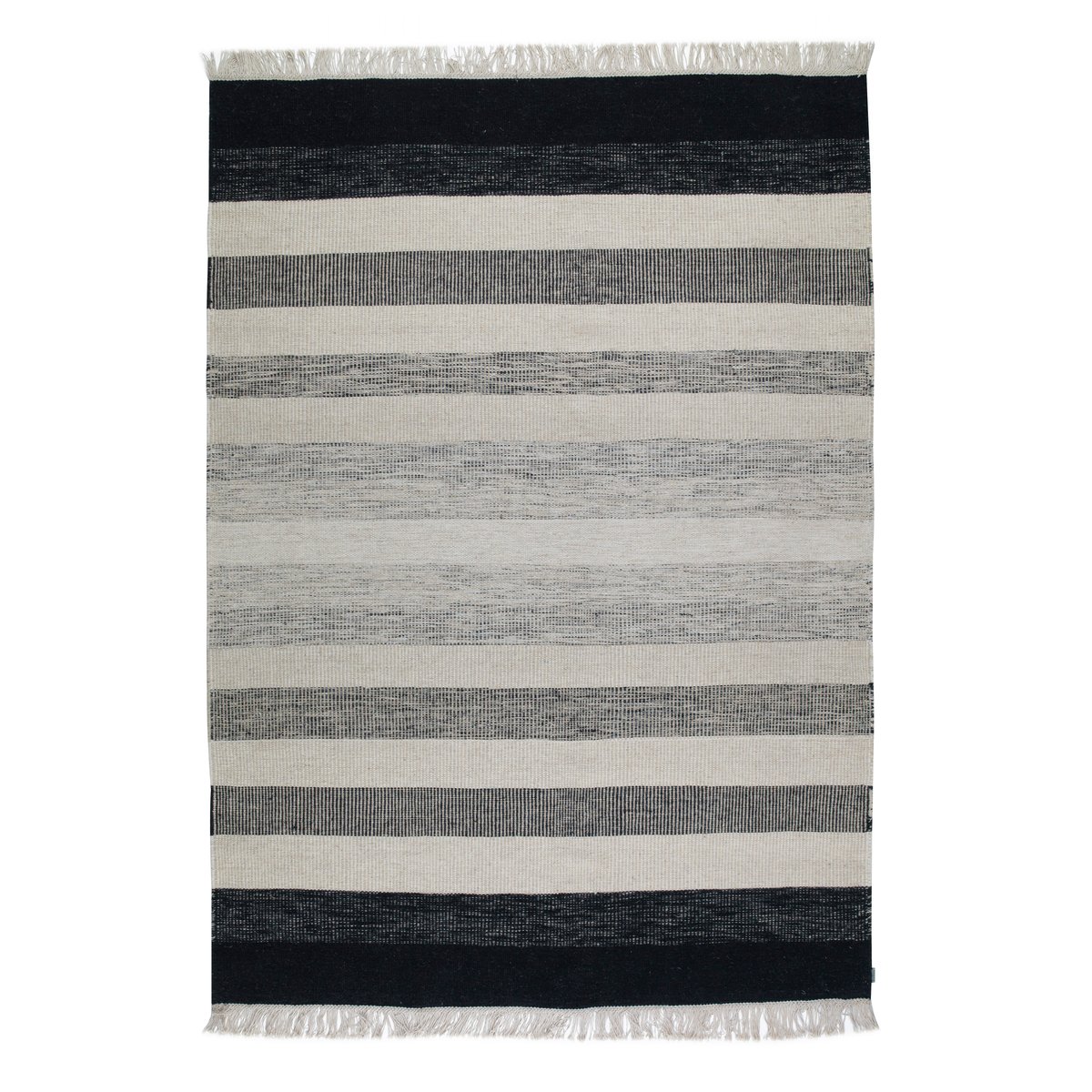 Bilde av Kateha Tofta wave gulvteppe 170x240 cm Hvit-svart