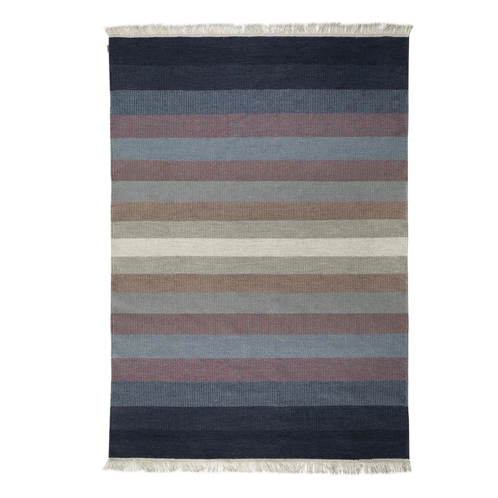 Tofta wave gulvteppe 80x250 cm, Blue Kateha