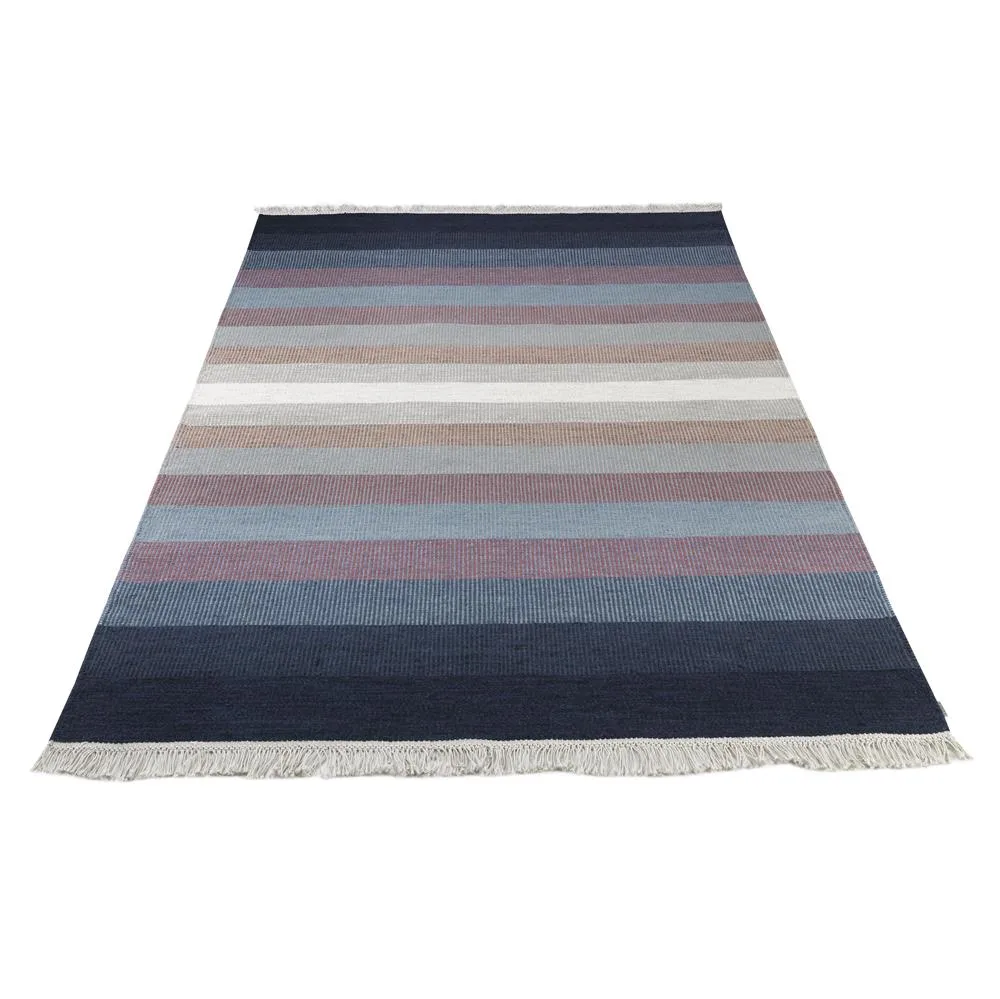 Tofta wave gulvteppe 80x250 cm, Blue Kateha
