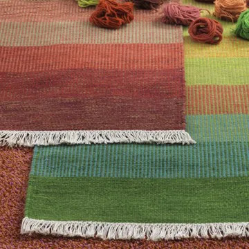 Tofta wave gulvteppe - Red, 170x240 cm - Kateha