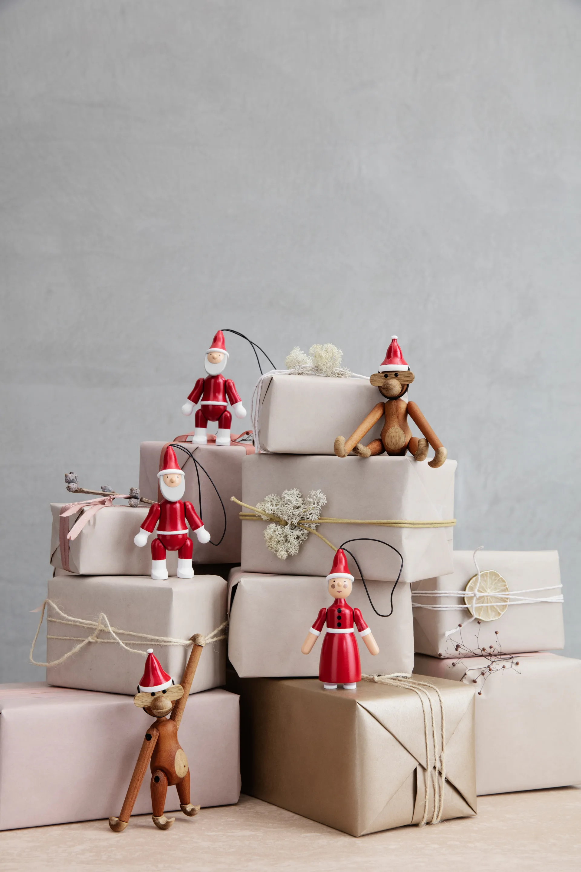 Julenissen og nissemor 10 cm, Rød Kay Bojesen Denmark