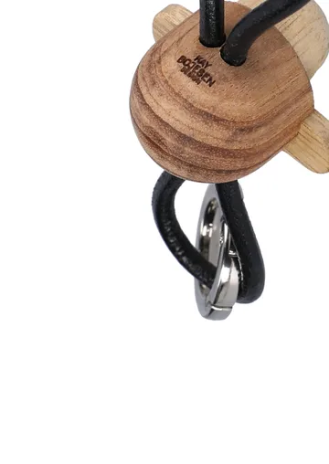 Kaj Bojesen ape nøkkelring - Teak-limbatre, svart lær - Kay Bojesen Denmark