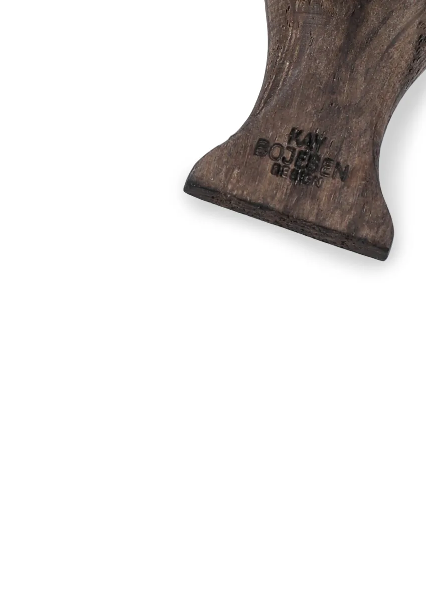 Kaj Bojesen nøkkelring, Fugl, Røkt eik, svart lær Kay Bojesen Denmark