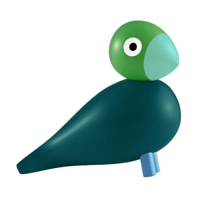 Kaj Bojesen Year Bird 2026 Bjørk, Mørkegrønn Kay Bojesen Denmark