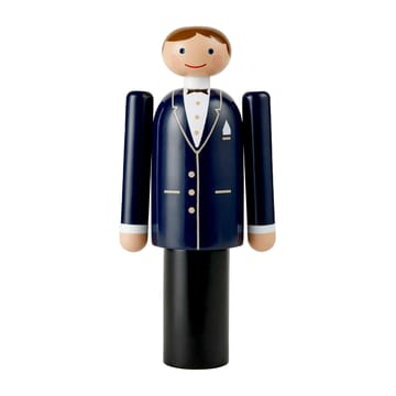 Kay Bojesen brudgom - Blå-sort-hvit, 18 cm - Kay Bojesen Denmark