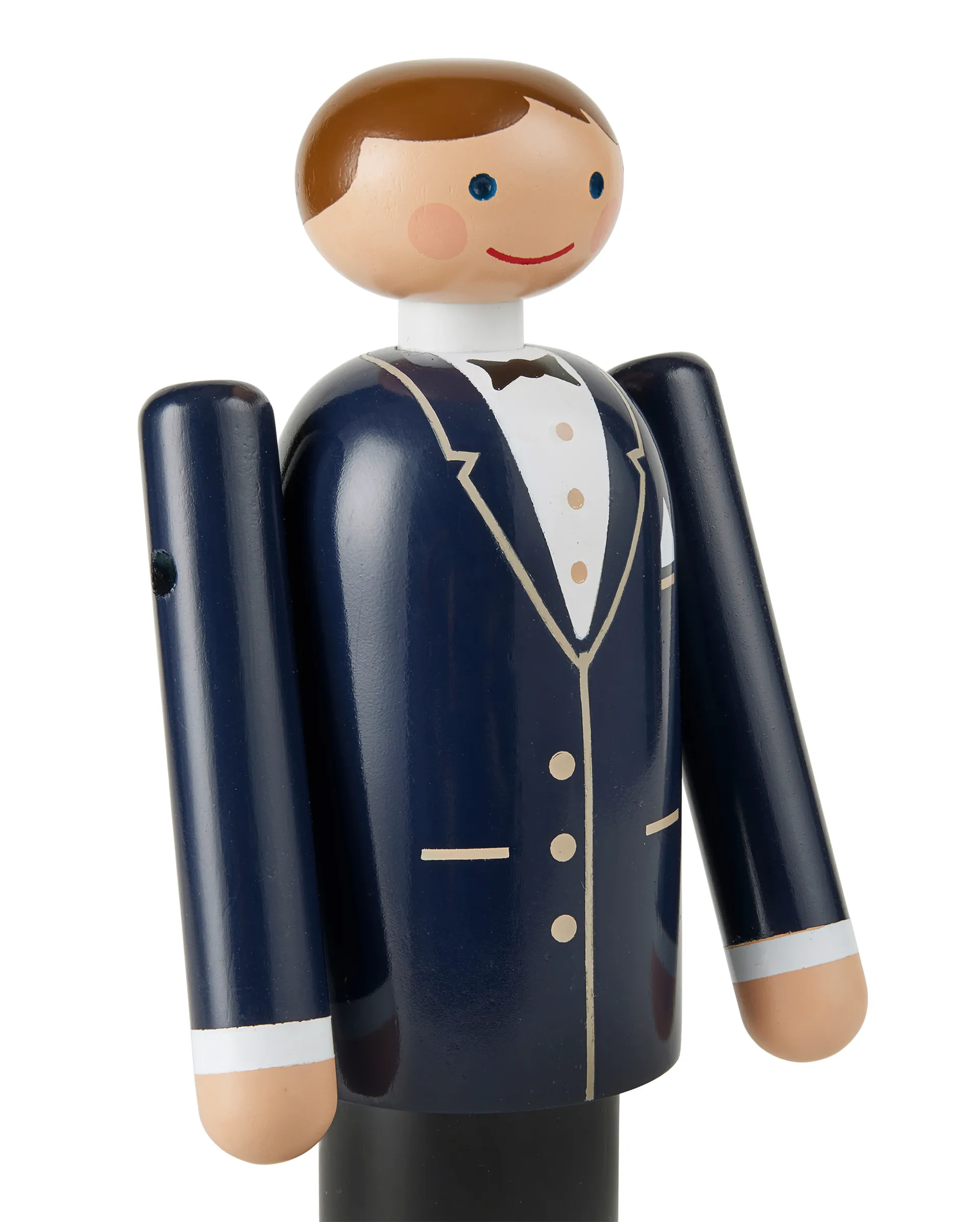 Kay Bojesen brudgom, Blå-sort-hvit, 18 cm Kay Bojesen Denmark