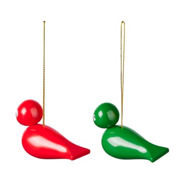 Kay Bojesen Christmas birds juleanheng 2 deler - Rød-grønn - Kay Bojesen Denmark