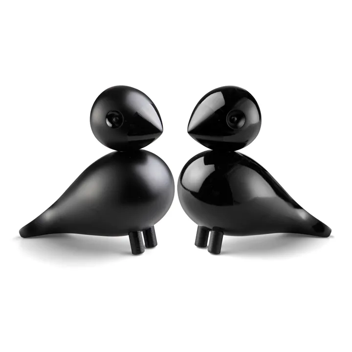 Kay Bojesen Lovebirds set - Svart, 2-pakning, 8,8 cm - Kay Bojesen Denmark
