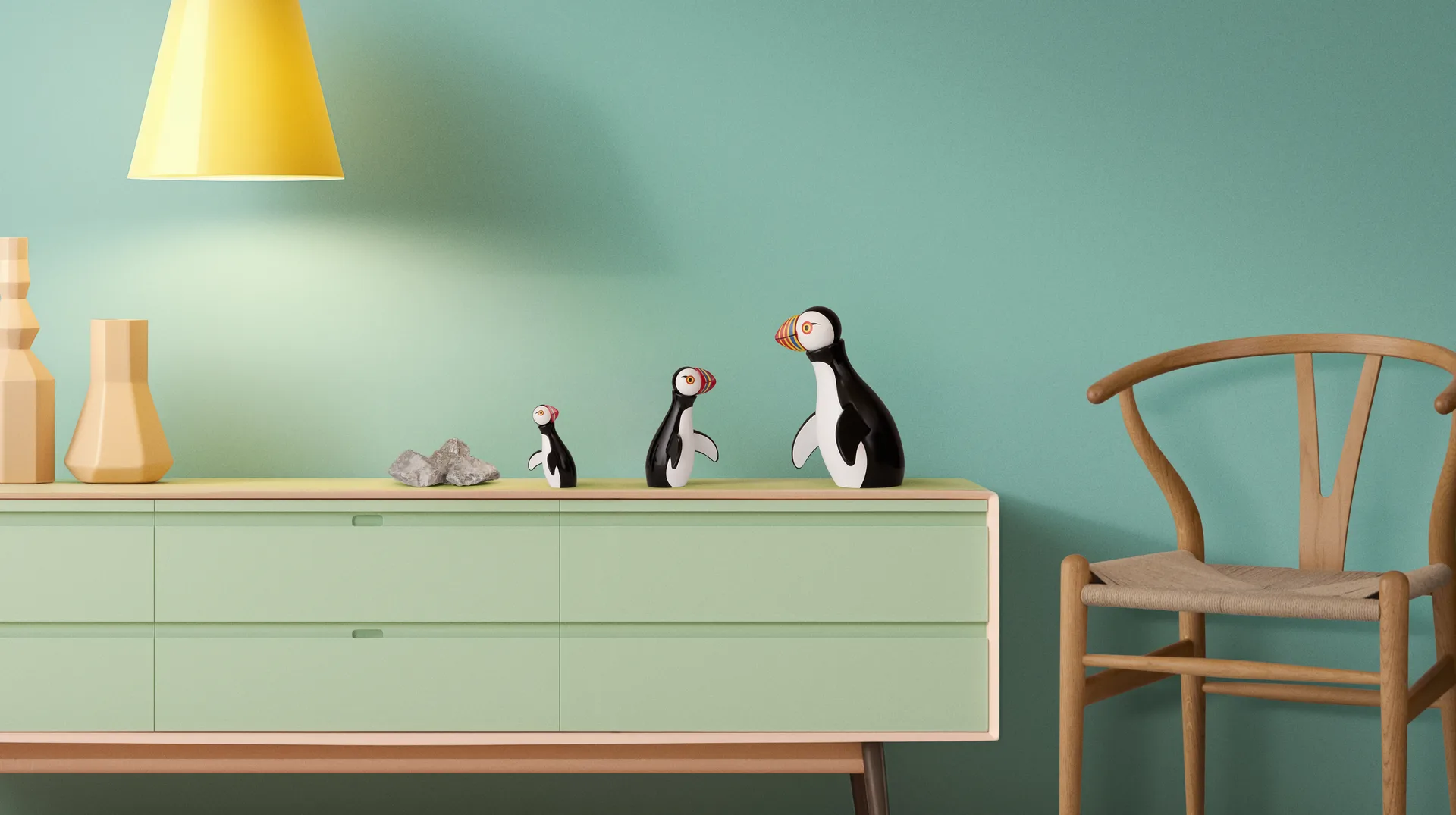 Kay Bojesen lundefugl, 19,5 cm. Kay Bojesen Denmark