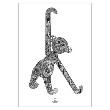 Kay Bojesen poster ape - 50x70 cm - Kay Bojesen Denmark