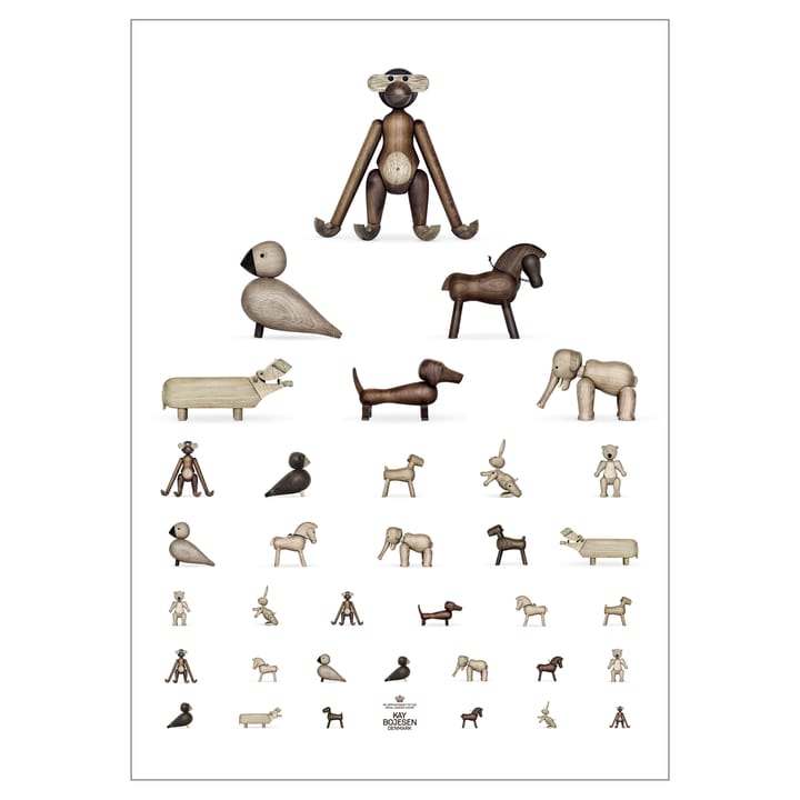 Kay Bojesen poster dyr, 50x70 cm Kay Bojesen Denmark