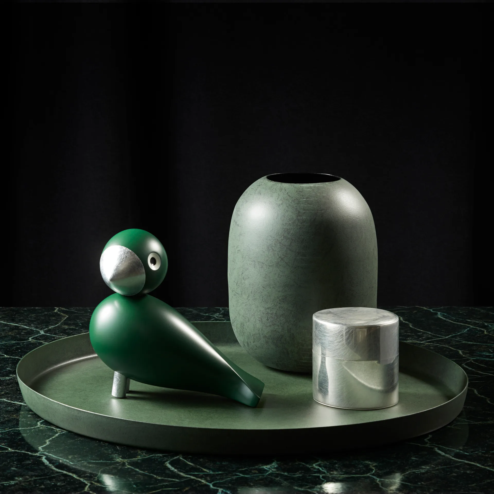 Kay Bojesen sangfugl Georg, Grønn-Sølv Kay Bojesen Denmark