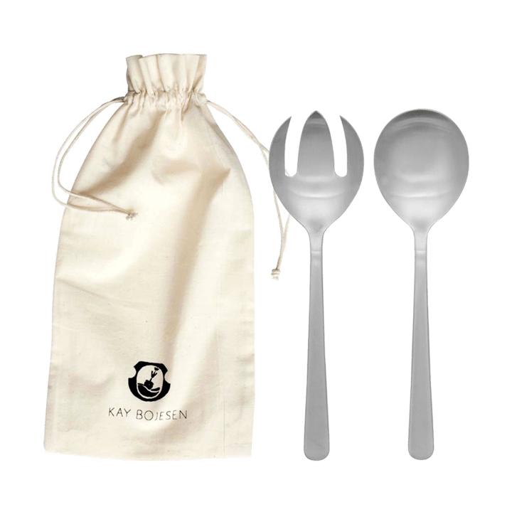 Grand Prix salatbestikk 18,5 cm 2 deler, Matte steel Kay Bojesen