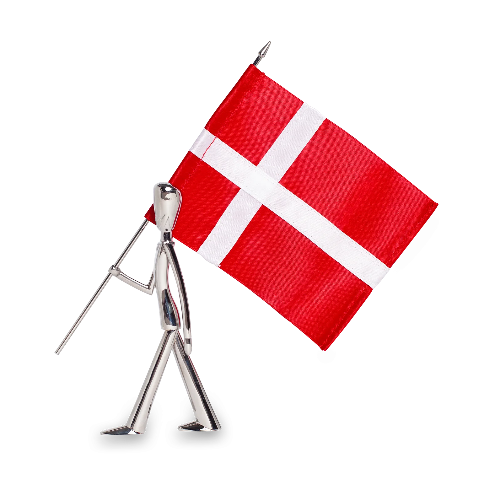 Royal Guard flaggbærer figurin 18 cm, Polished steel Kay Bojesen