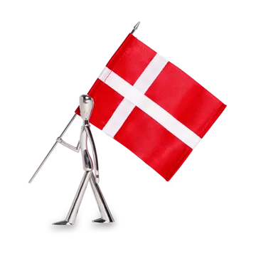 Royal Guard flaggbærer figurin 18 cm - Polished steel - Kay Bojesen